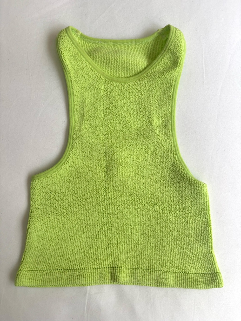 Zara Neon Green Racerback Crop Top